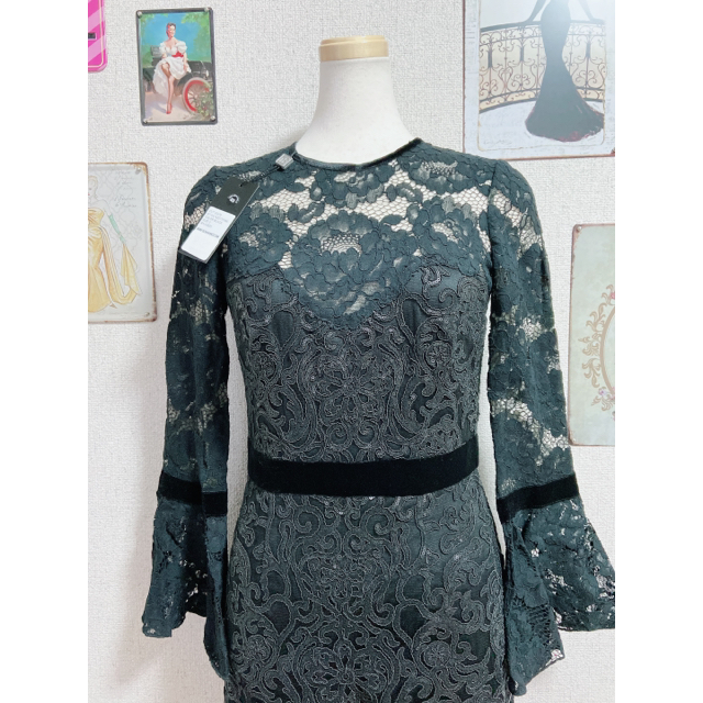 TADASHI SHOJI(タダシショウジ)の新品 2 Tadashi Shoji タダシショージ ブラック レディースのワンピース(ひざ丈ワンピース)の商品写真