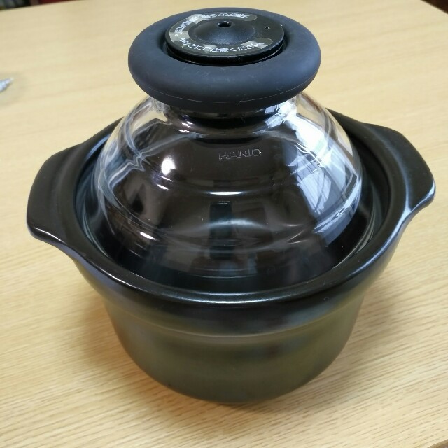 HARIO(ハリオ)のHARIO　土鍋　ふたガラス　1合用 インテリア/住まい/日用品のキッチン/食器(鍋/フライパン)の商品写真