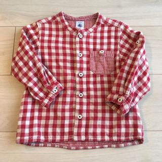 プチバトー(PETIT BATEAU)のPETIT BATEAU チェックシャツ 81cm(シャツ/カットソー)