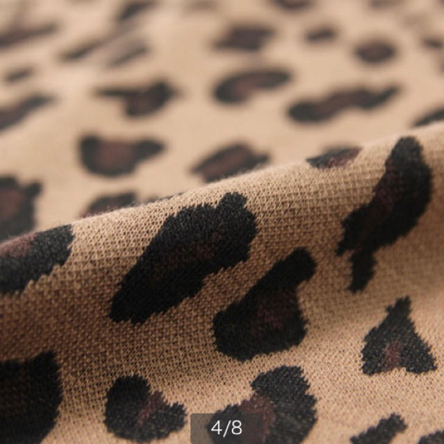 LOWRYS FARM(ローリーズファーム)のレオパード柄スリットタイトロングスカートフリーヒョウ柄豹柄ニット レディースのスカート(ロングスカート)の商品写真