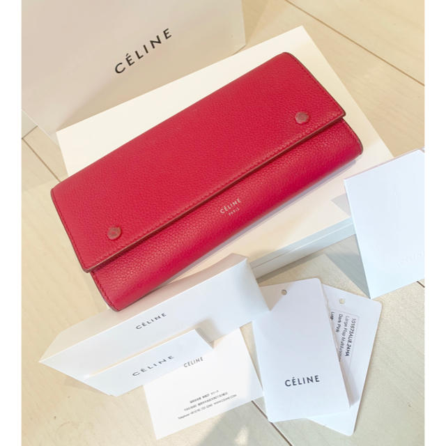 celineセリーヌ人気財布☆限定色ダークピンク×トープ | フリマアプリ ラクマ
