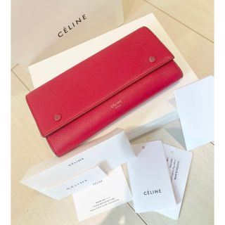 セリーヌ(celine)のcelineセリーヌ人気財布☆限定色ダークピンク×トープ(財布)