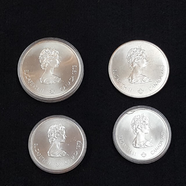 1976年カナダモントリオールオリンピック記念銀貨4枚セットの通販 by よっちゃん's shop｜ラクマ
