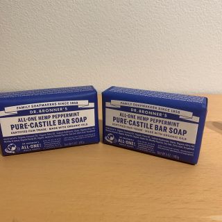 ドクターブロナー(Dr.Bronner)のドクターブロナー　マジックソープ　ペパーミント　140g✖️2個(ボディソープ/石鹸)