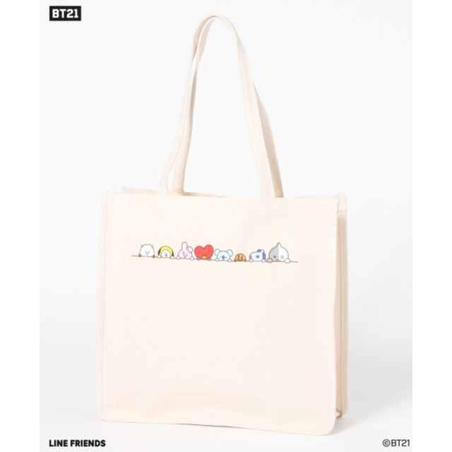 防弾少年団(BTS)(ボウダンショウネンダン)のBT21 トートバッグ 防弾少年団 防弾少年団(BTS) エンタメ/ホビーのタレントグッズ(アイドルグッズ)の商品写真