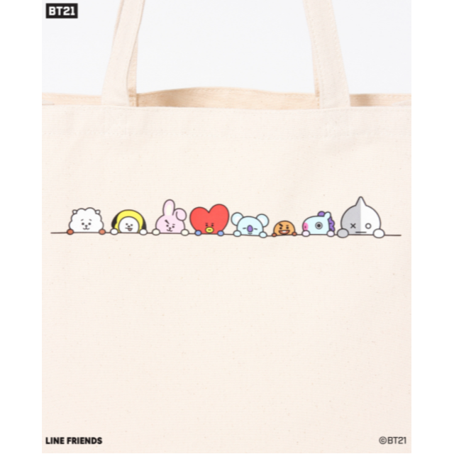 防弾少年団(BTS)(ボウダンショウネンダン)のBT21 トートバッグ 防弾少年団 防弾少年団(BTS) エンタメ/ホビーのタレントグッズ(アイドルグッズ)の商品写真