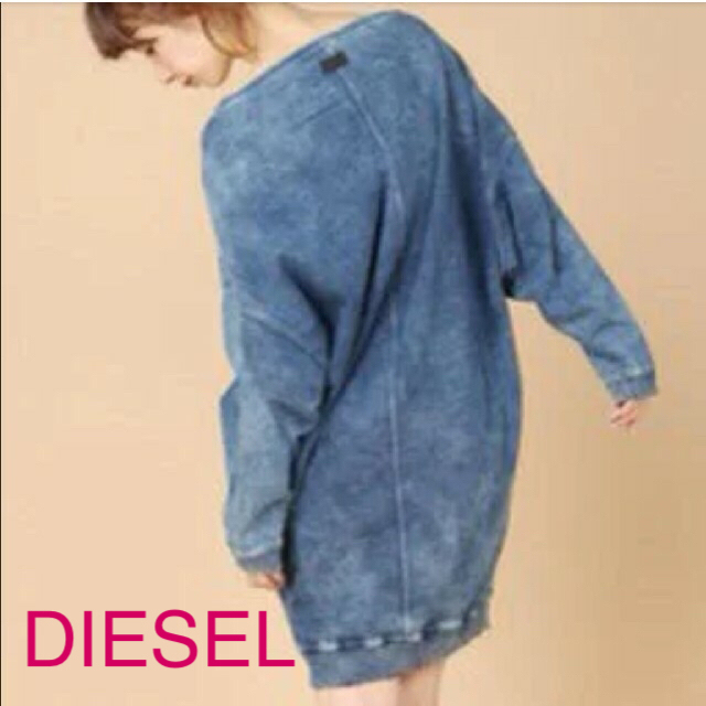 DIESEL(ディーゼル)のDIESEL ディーゼル ダメージ加工トレーナーワンピ レディースのトップス(トレーナー/スウェット)の商品写真