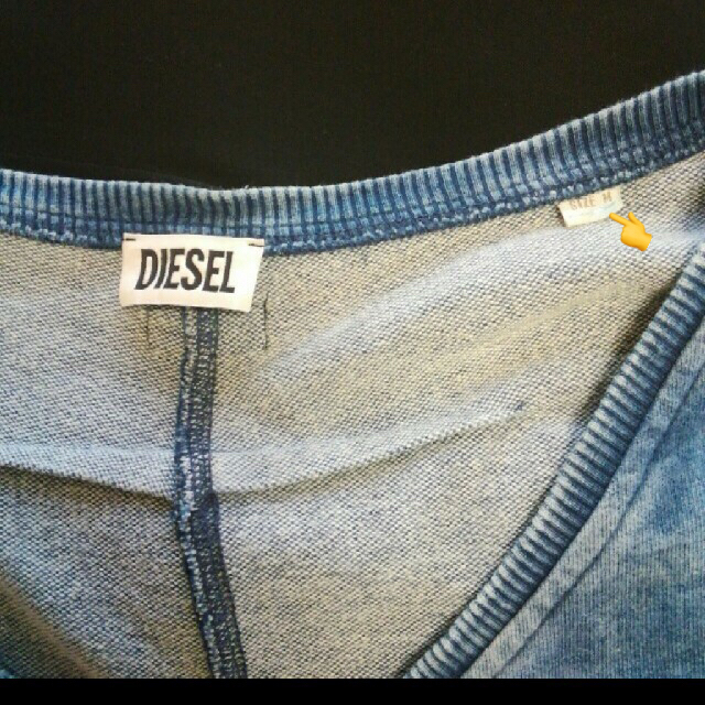 DIESEL(ディーゼル)のDIESEL ディーゼル ダメージ加工トレーナーワンピ レディースのトップス(トレーナー/スウェット)の商品写真