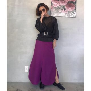 アメリヴィンテージ(Ameri VINTAGE)のAMERI PETAL HEM SKIRT(ロングスカート)