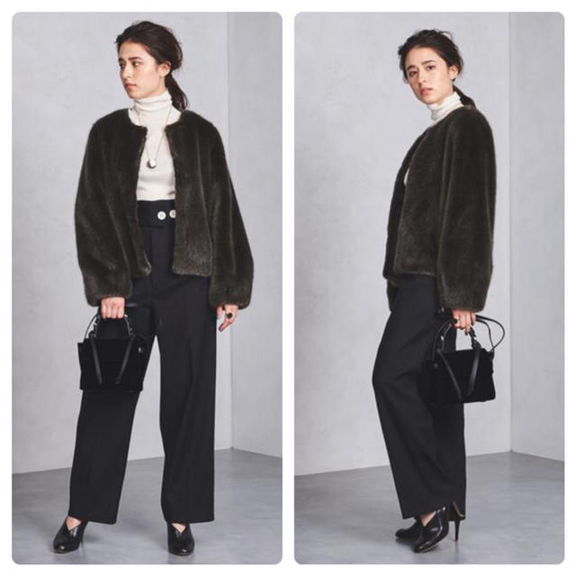 UNITED ARROWS - 美品 UNITEDARROWS フェイクファーショートコートの ...