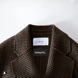 トゥデイフル(TODAYFUL)の【とばこさん専用】todayful オーバーチェックコート　1月14日まで！！！(ロングコート)