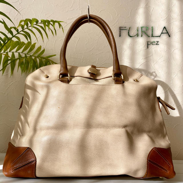 FURLA フルラ 約6.8万 総本革 レザーハンドバッグレディース