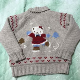 ファミリア　カウチン　カーディガン　セーター　ブラウス　刺繍　シャツ　長袖　襟