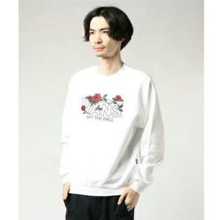 ヴァンズ(VANS)の最値定価11880円!新品!バンズ 刺繍入りスウェットトレーナー 白 XLサイズ(スウェット)