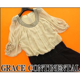 グレースコンチネンタル(GRACE CONTINENTAL)のグレースコンチネンタ結婚式ワンピシフォン(ひざ丈ワンピース)