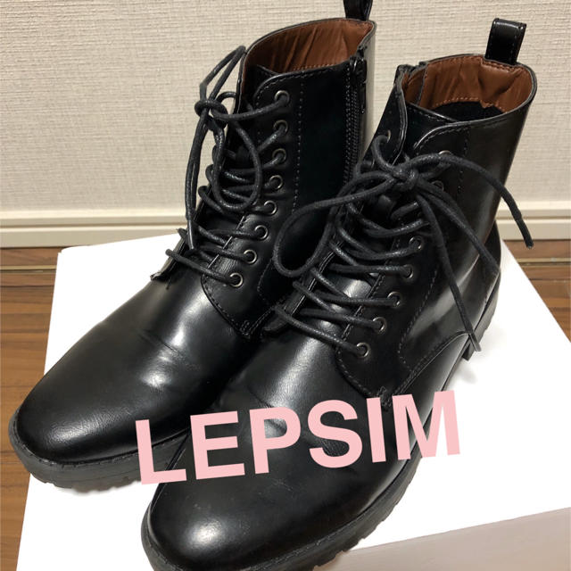 LEPSIM(レプシィム)のタコさん様専用　レプシム  LEPSIM 美品 レースアップブーツ ブラック 黒 レディースの靴/シューズ(ブーツ)の商品写真