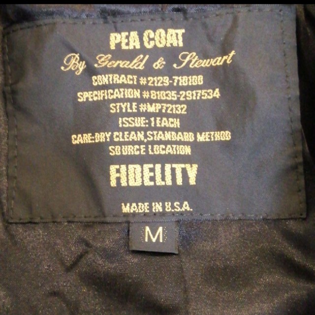 FIDELITY(フェデリティー)のフェデリティーFIDELITY　Pコートピーコート　アメリカ製USA メンズのジャケット/アウター(ピーコート)の商品写真