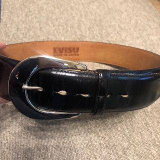 EVISU KAMOME EMBOSSED LEATHER BELT