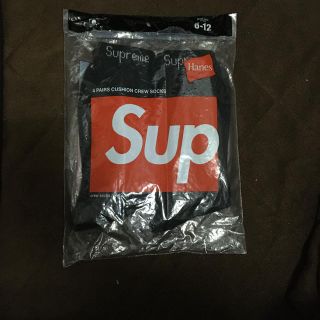 シュプリーム(Supreme)のsupreme/Hanes ソックス2足セット黒(ソックス)