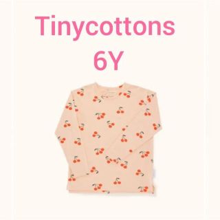 ボンポワン(Bonpoint)のsale 新品未使用☆　Tinycottons  ロンT 長袖 チェリー柄 6Y(Tシャツ/カットソー)