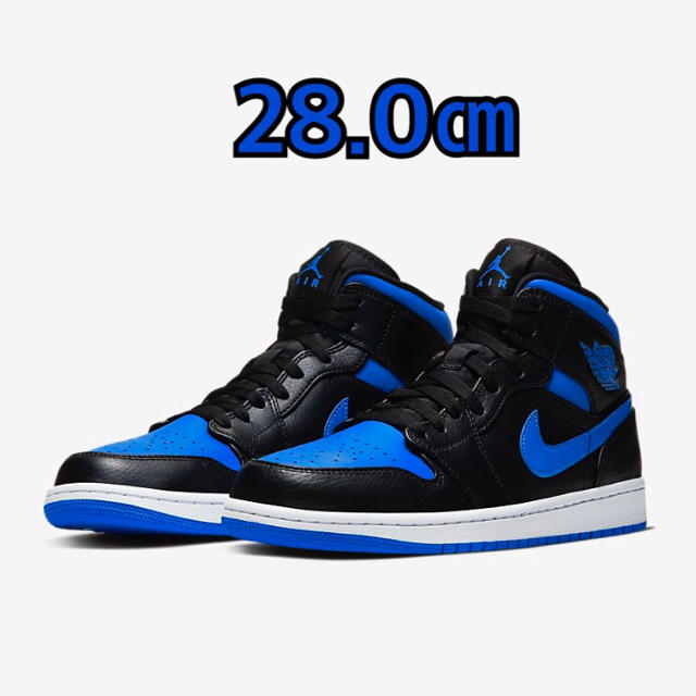 NIKE AIR JORDAN 1 MID ハイパーロイヤル 28. ネット通販で購入 メンズ ...