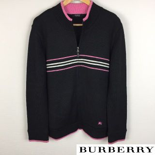 バーバリーブラックレーベル(BURBERRY BLACK LABEL)の美品 BURBERRY BLACK LABEL ニットジャケット チャコール(ニット/セーター)