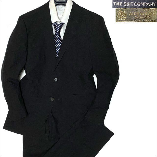 THE SUIT COMPANY - 10031 スーツカンパニー 伊生地生地 ピンストライプスーツ 黒 165-6の通販 by MDT