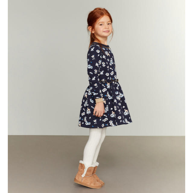 PETIT BATEAU(プチバトー)の新品未使用 プチバトー 10ans プリントブルースウェットワンピース バンビ キッズ/ベビー/マタニティのキッズ服女の子用(90cm~)(ワンピース)の商品写真