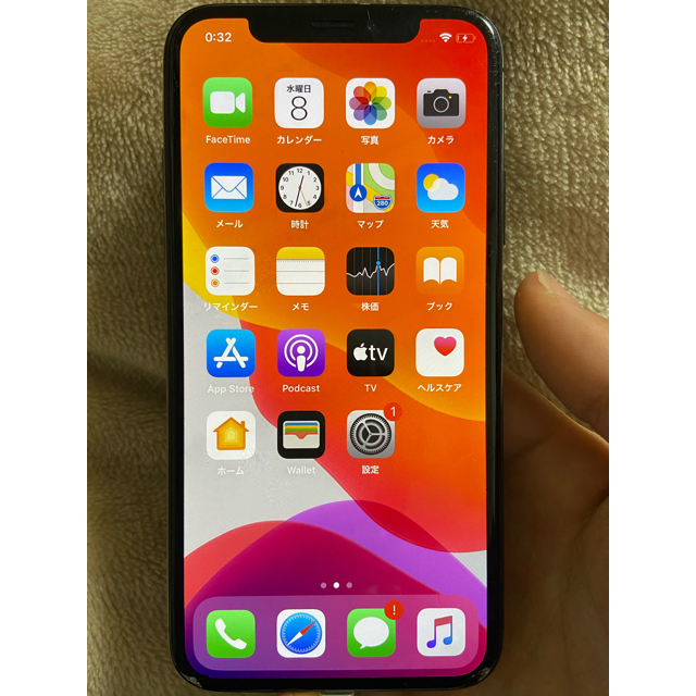 Apple(アップル)のiPhone x black スマホ/家電/カメラのスマートフォン/携帯電話(スマートフォン本体)の商品写真