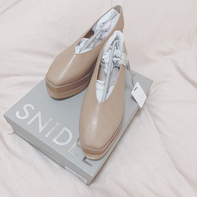 SNIDEL(スナイデル)の× SOLD OUT × SNIDEL ♡ ｳｯﾄﾞﾌﾟﾗｯﾄﾌｫ-ﾑｼｭ-ｽﾞ レディースの靴/シューズ(ハイヒール/パンプス)の商品写真