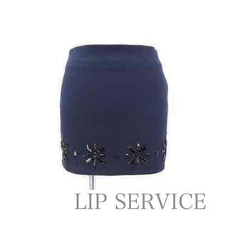 リップサービス(LIP SERVICE)のLIP♡ビジュー付タイトスカート(ミニスカート)