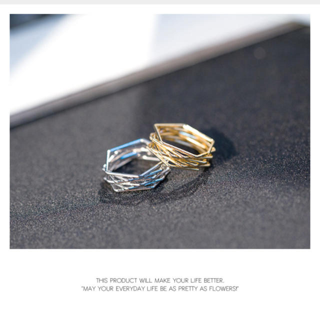 【SALE】五角形リング #silver レディースのアクセサリー(リング(指輪))の商品写真