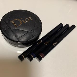 ディオール(Dior)のDior クッションファンデ アイライナー 4点セット (バラ売り、値下げ不可)(ファンデーション)