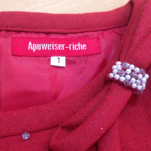 Apuweiser-riche(アプワイザーリッシェ)のアプ♡ボルドークリスマス🎀ビーズワンピ レディースのワンピース(ミニワンピース)の商品写真