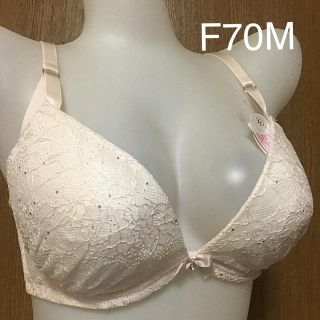 ラメレース ブラショー F70M 薄ピンク(ブラ&ショーツセット)