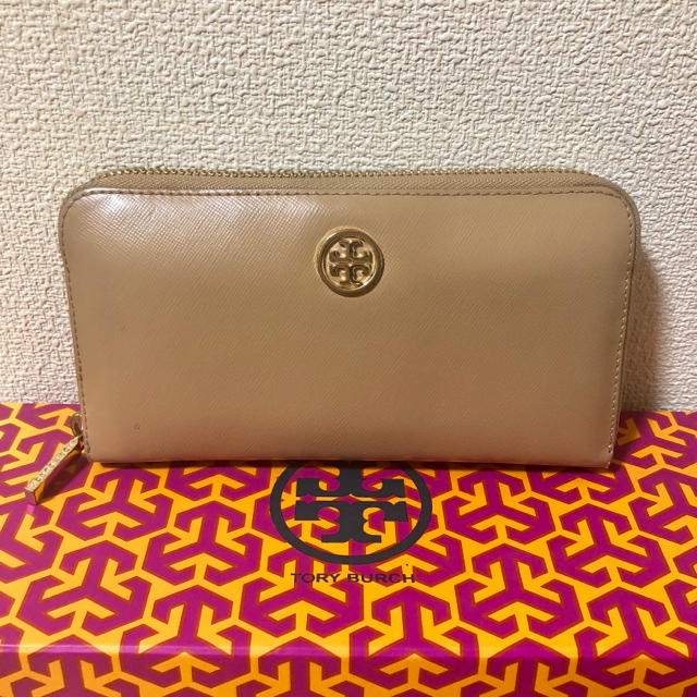 Tory Burch(トリーバーチ)のTORY BURCH 長財布 ベージュ レザー レディースのファッション小物(財布)の商品写真