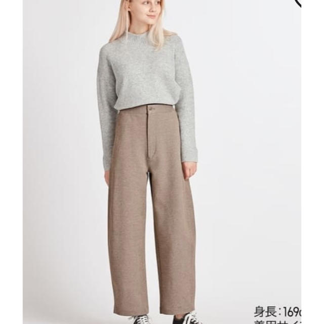 UNIQLO(ユニクロ)のワイドフィットカーブジャージーパンツ レディースのパンツ(カジュアルパンツ)の商品写真