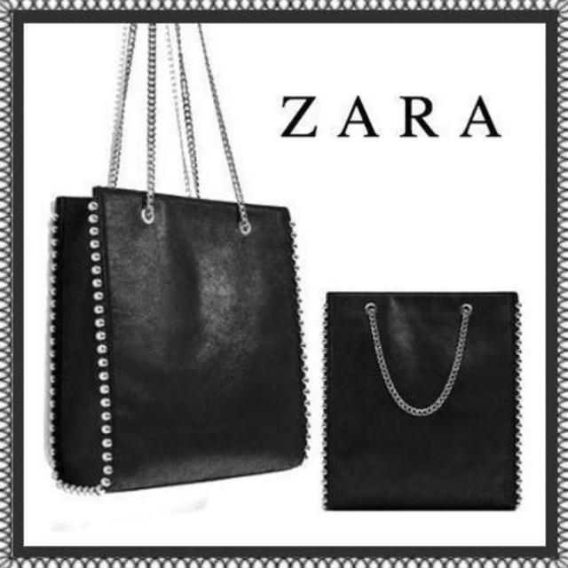 ZARA(ザラ)のZARA スタッズ付きトートバッグ レディースのバッグ(トートバッグ)の商品写真