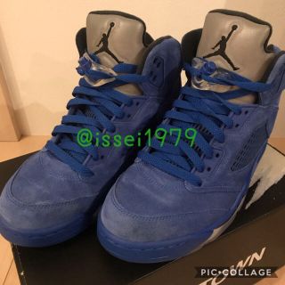 ナイキ(NIKE)のNIKE AIR JORDAN 5 RETRO BLUE SUEDE 25cm(スニーカー)