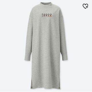 ユニクロ(UNIQLO)のユニクロ ミッキー スウェットワンピース Mサイズ(ひざ丈ワンピース)