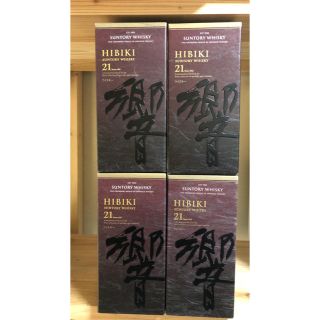 サントリー(サントリー)の新品 未開封 響21年 700ml  4本セット カートン付 マイレージ付(ウイスキー)