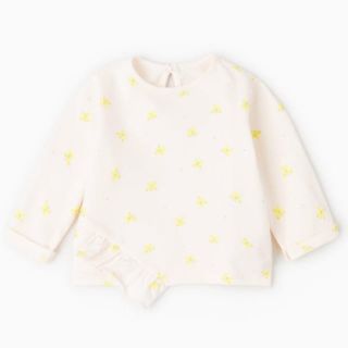 ザラキッズ(ZARA KIDS)のZARA mini  長袖　Tシャツ　ロンT フリル　サイズ68(シャツ/カットソー)