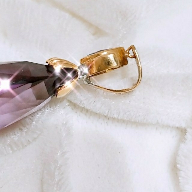 K18 大粒 アメジスト ネックレス トップ 18K 18金 750 美しいの通販 by