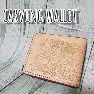 スリム 財布 カービング カード入れ(折り財布)
