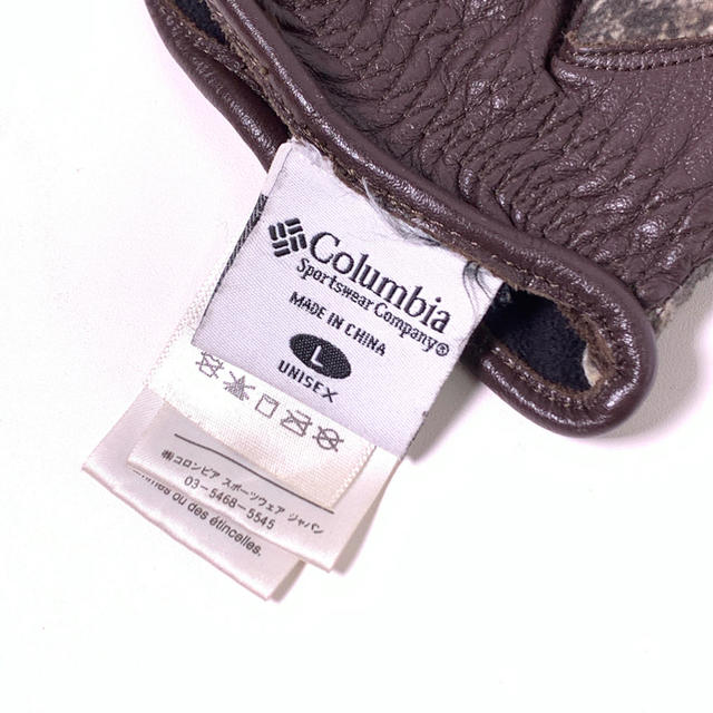 Columbia(コロンビア)の【columbia】コロンビア (L) 迷彩 牛革 レザー手袋 スポーツ/アウトドアのアウトドア(登山用品)の商品写真