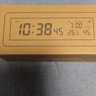 ムジルシリョウヒン(MUJI (無印良品))の無印　電波時計　ホワイト(置時計)