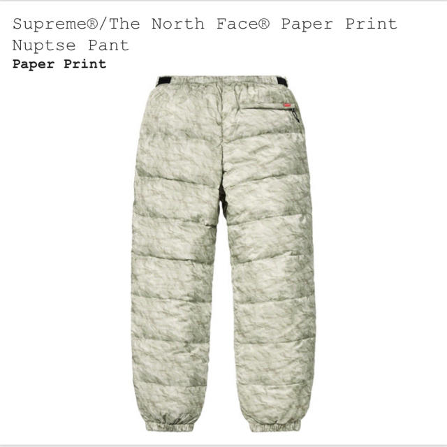 Supreme The North Face PaperPrint Nuptse