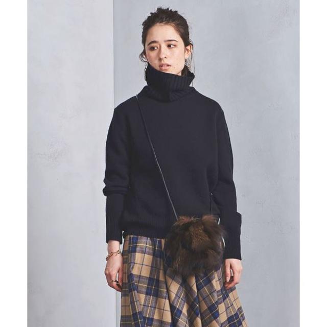 UNITED ARROWS UWSC バイアス タートルネック ニット 18AW