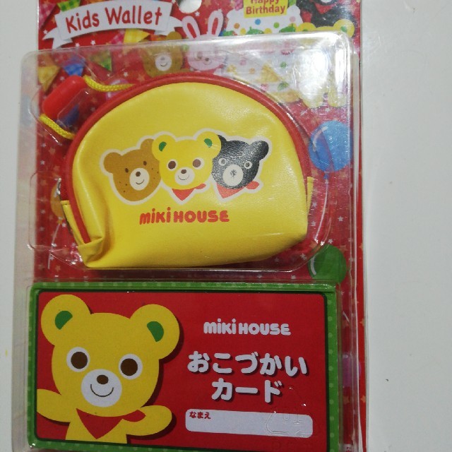 mikihouse(ミキハウス)のミキハウス　紐付き財布＆おこづかいカード キッズ/ベビー/マタニティのこども用ファッション小物(財布)の商品写真