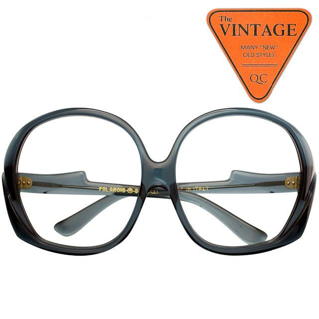 デッドストック USAポラロイド社 ヴィンテージ イタリア製 BIGサイズ丸眼鏡